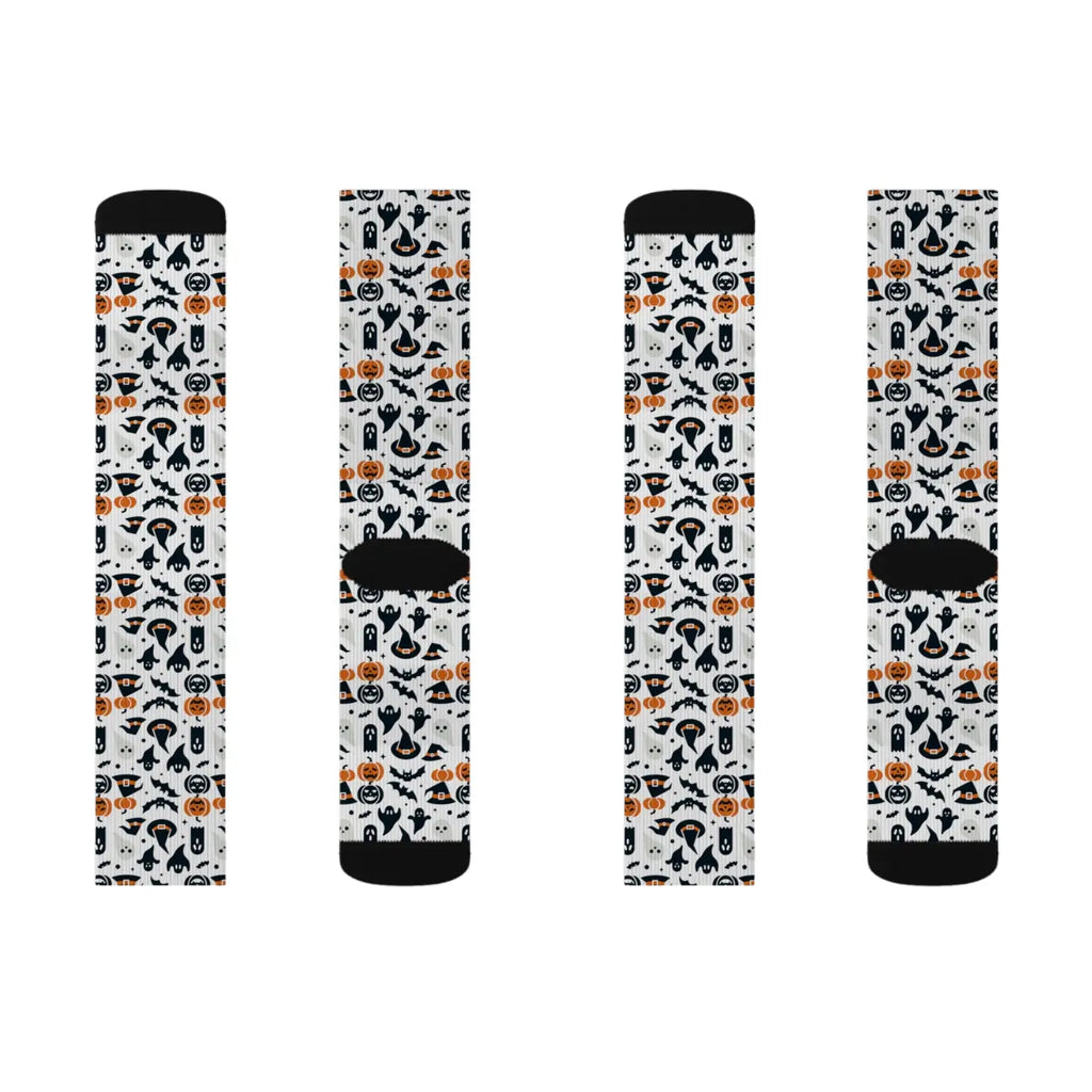 Spooky Sublimation Socks - Ribbed Tube Design - DipaliZ