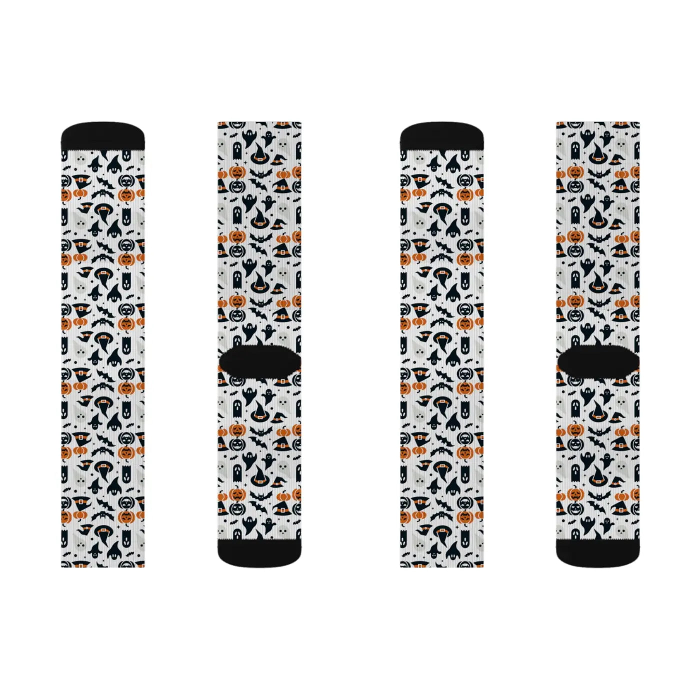 Spooky Sublimation Socks - Ribbed Tube Design - DipaliZ