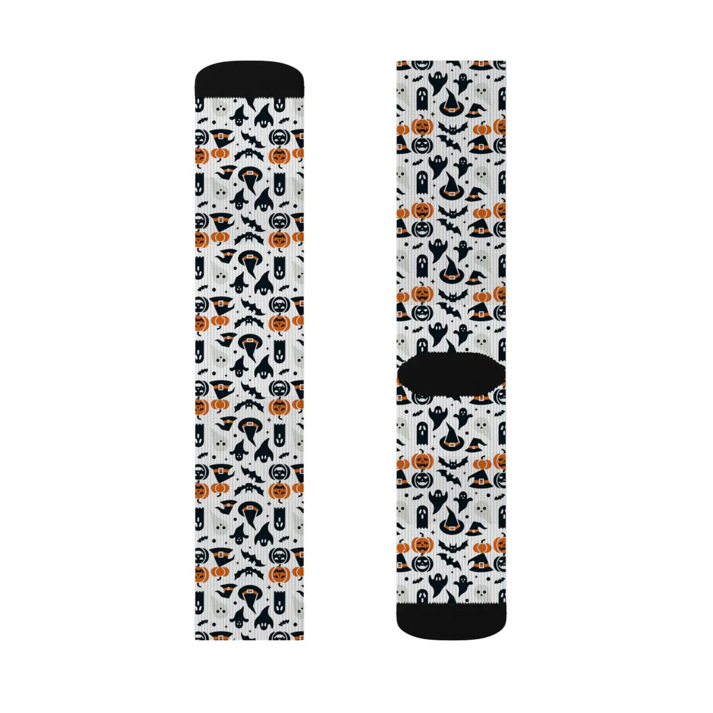 Spooky Sublimation Socks - Ribbed Tube Design - DipaliZ