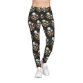 Spooky Halloween Ghosts and Vibrant Pumpkins Leggings - DipaliZ