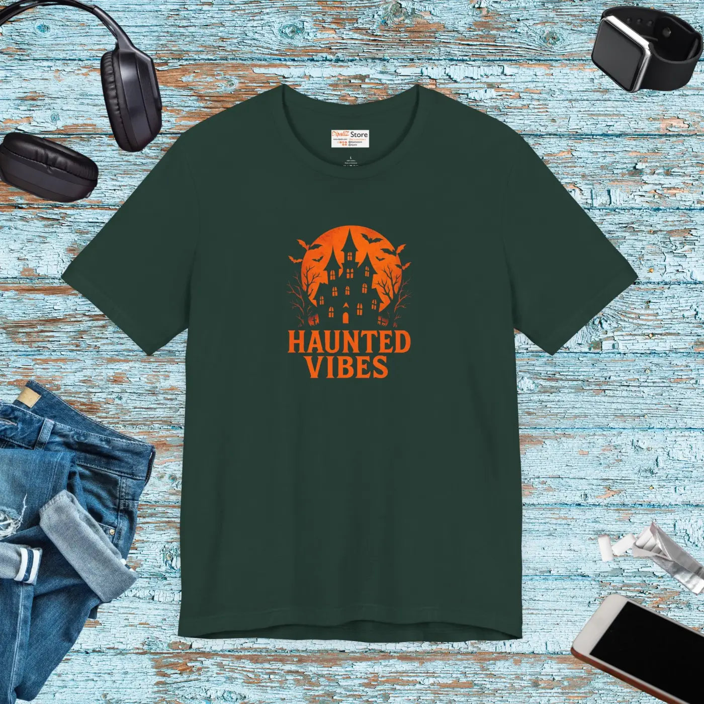 Spooky Season Tee - Haunted Vibes Unisex Graphic Shirt - DipaliZ