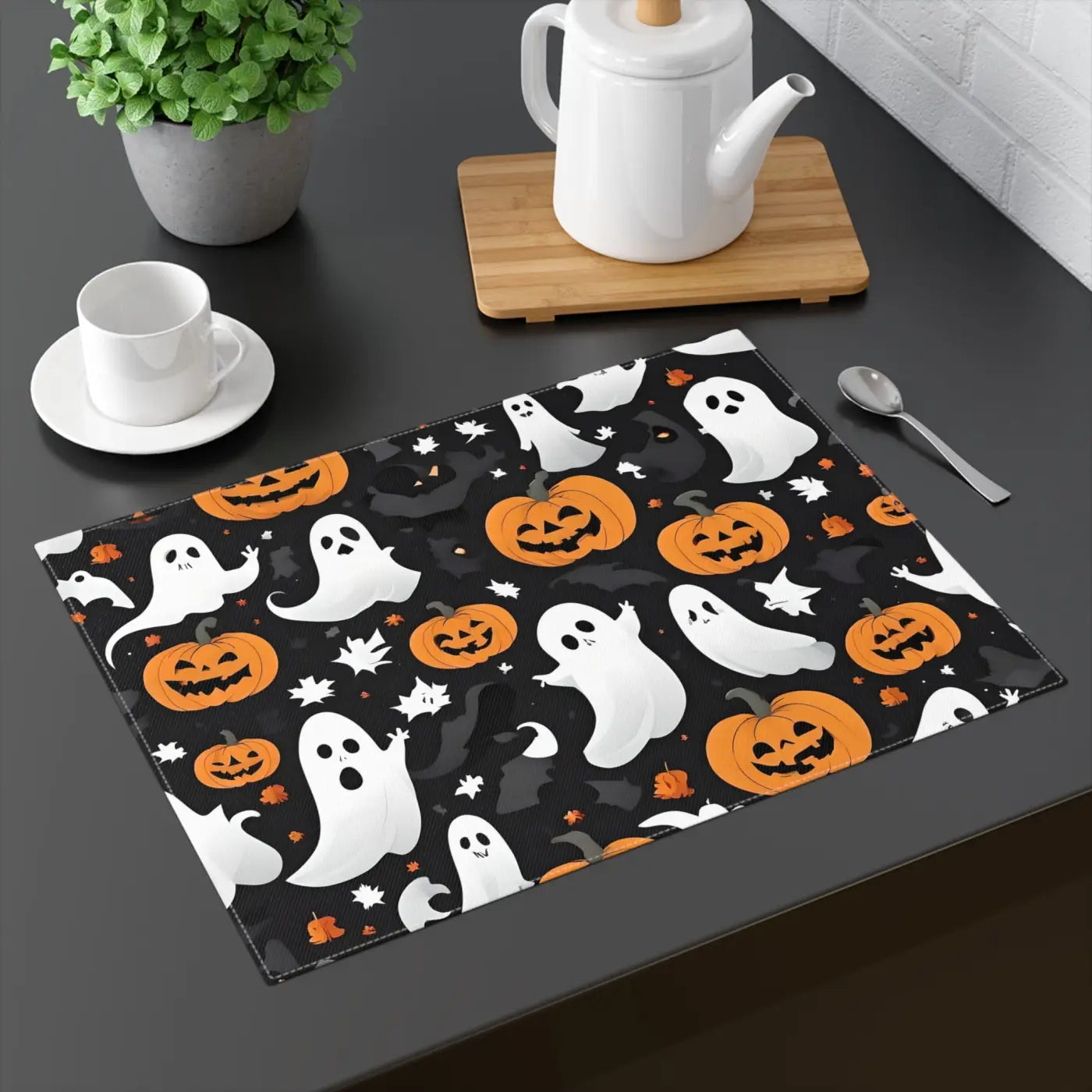 Halloween Jack O Lanterns Placemat - Spooky Table Decor - DipaliZ