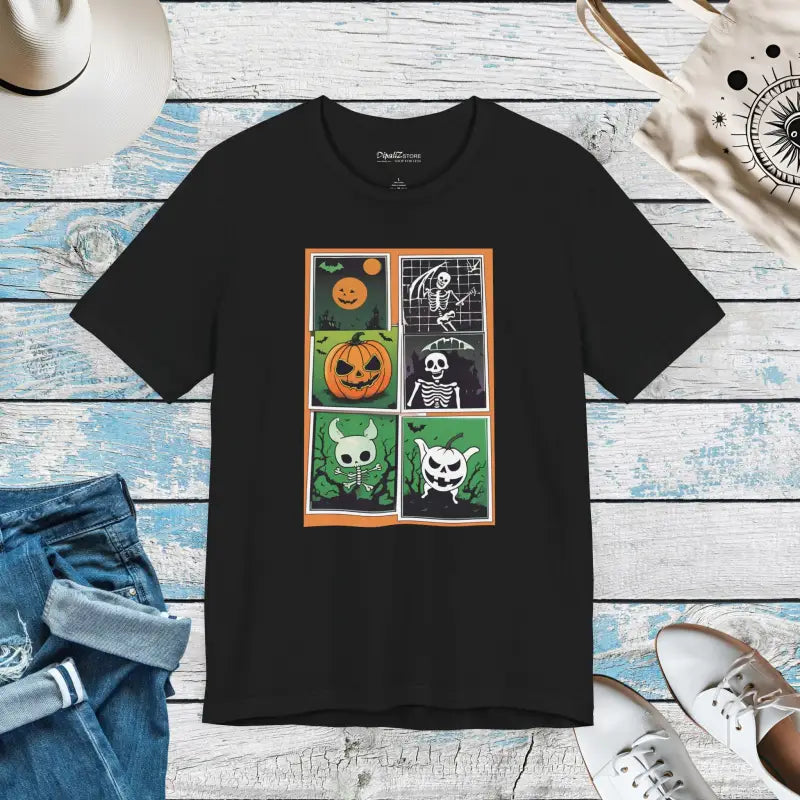 Halloween Panel Unisex Jersey Short Sleeve Tee - DipaliZ