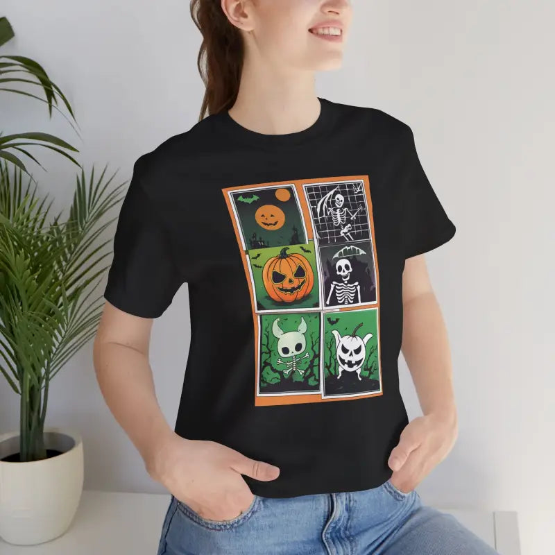 Halloween Panel Unisex Jersey Short Sleeve Tee - DipaliZ