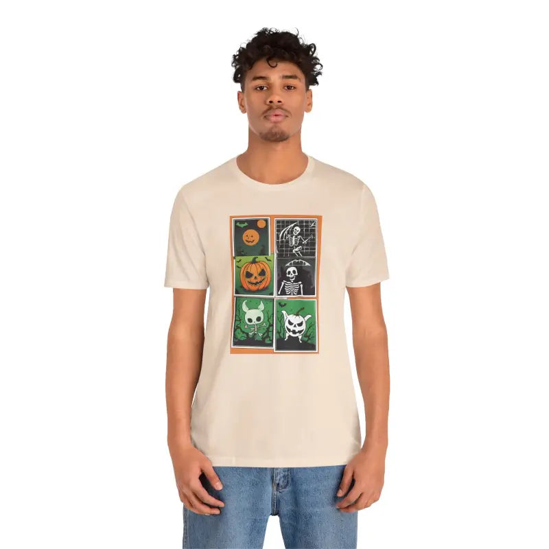 Halloween Panel Unisex Jersey Short Sleeve Tee - DipaliZ