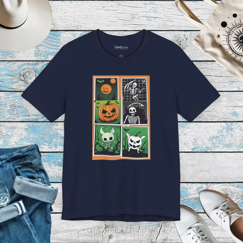 Halloween Panel Unisex Jersey Short Sleeve Tee - DipaliZ