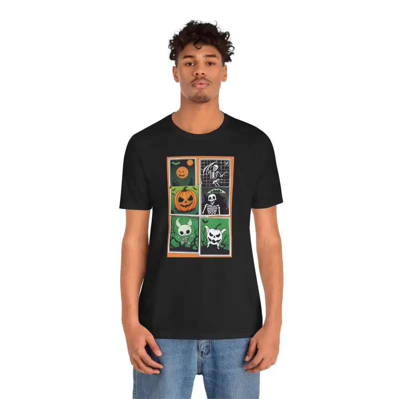 Halloween Panel Unisex Jersey Short Sleeve Tee - DipaliZ