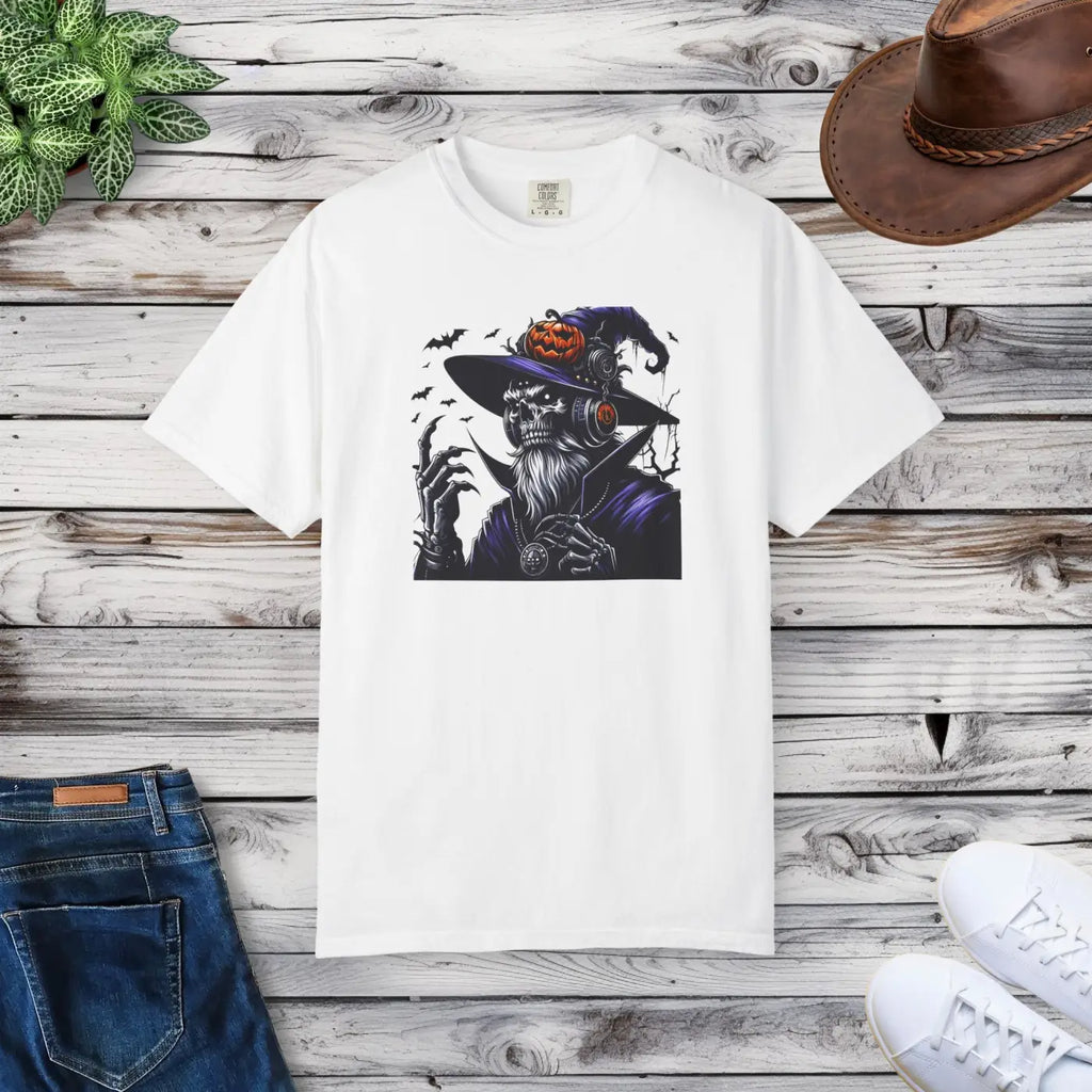 Halloween Skeleton Witch Comfort Colors Tee - Unisex - DipaliZ