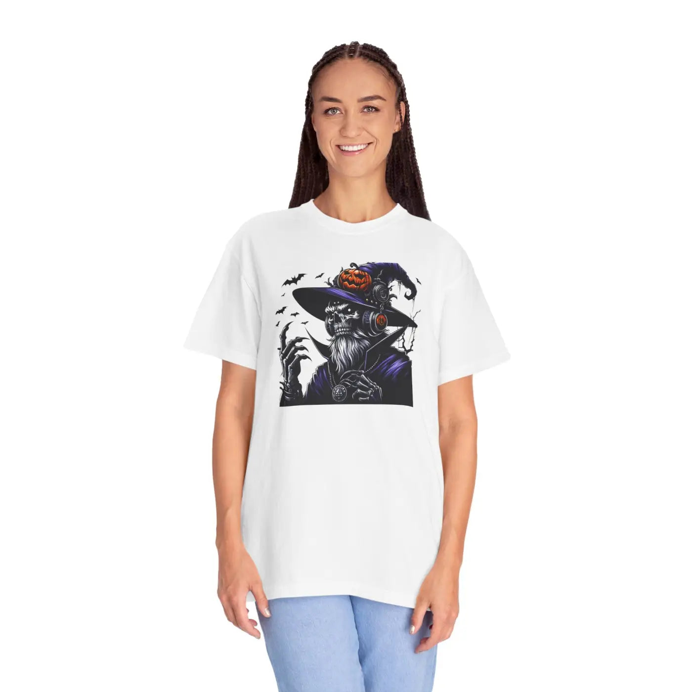 Halloween Skeleton Witch Comfort Colors Tee - Unisex - DipaliZ