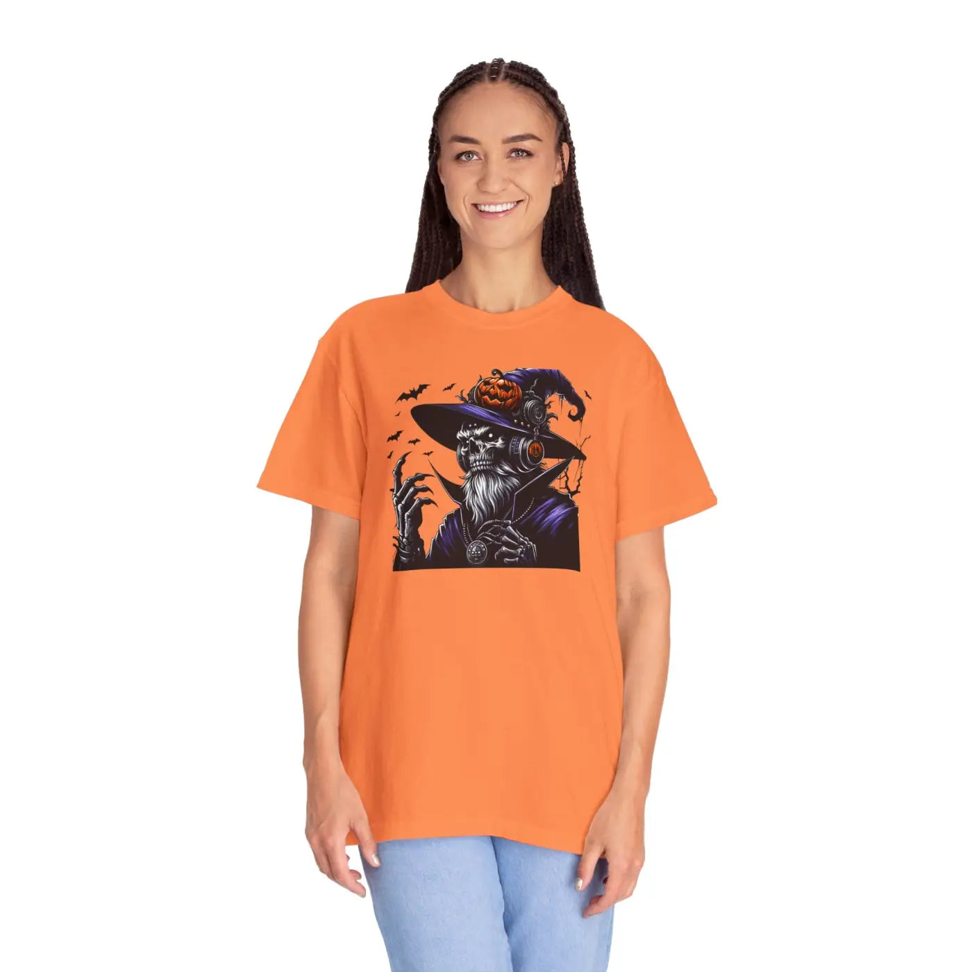 Halloween Skeleton Witch Comfort Colors Tee - Unisex - DipaliZ