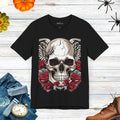 Skulls and Roses Unisex Jersey Short Sleeve Tee - Halloween - DipaliZ
