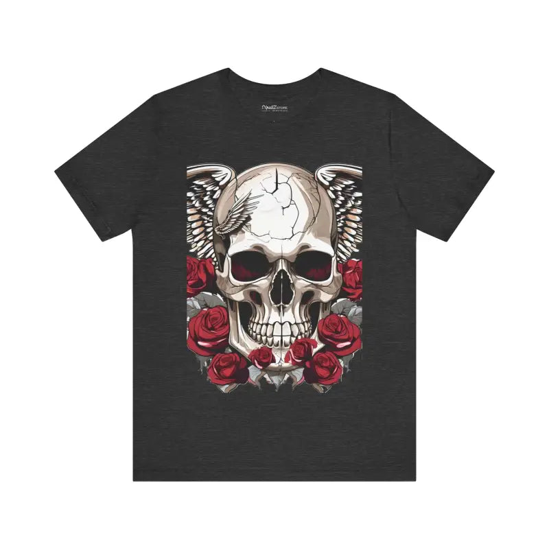 Skulls and Roses Unisex Jersey Short Sleeve Tee - Halloween - DipaliZ