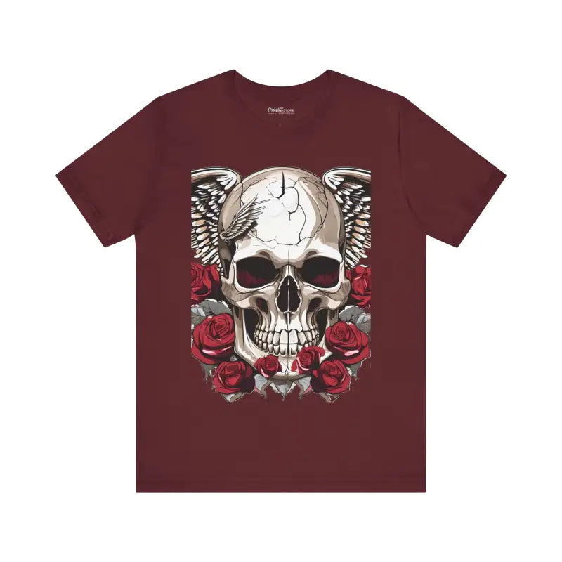 Skulls and Roses Unisex Jersey Short Sleeve Tee - Halloween - DipaliZ