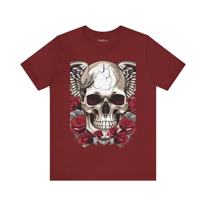 Skulls and Roses Unisex Jersey Short Sleeve Tee - Halloween - DipaliZ