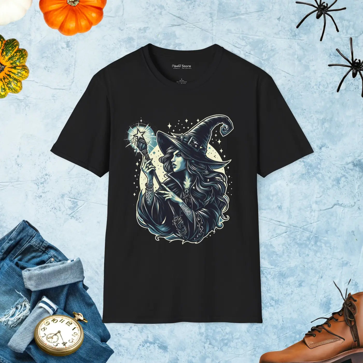 Halloween Witch Unisex Softstyle Tee - Unleash Magic - DipaliZ