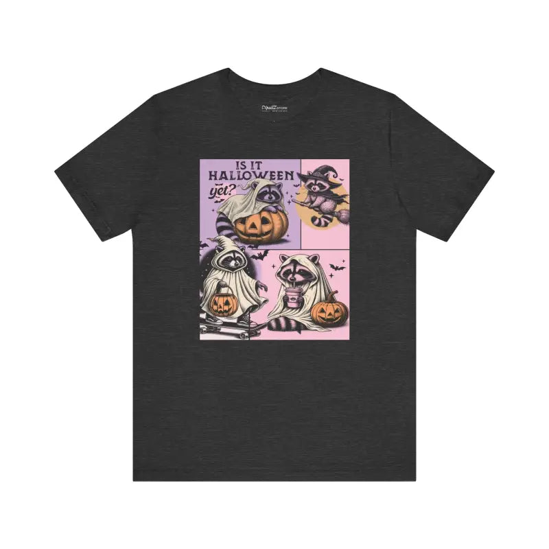 Spooky Raccoon Jersey Short Sleeve Tee - Halloween Ready - DipaliZ
