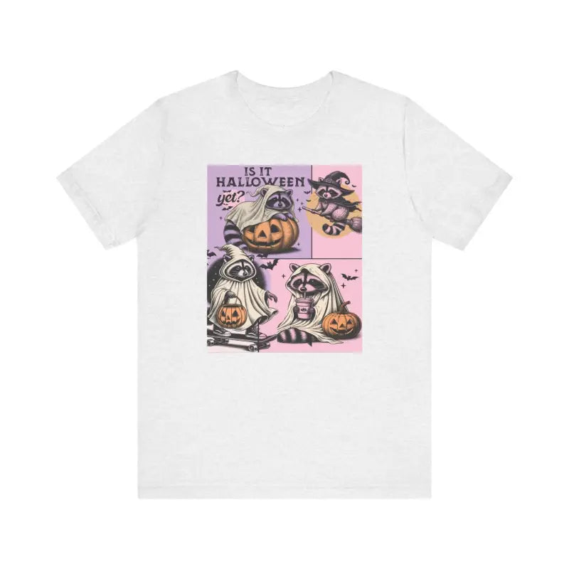 Spooky Raccoon Jersey Short Sleeve Tee - Halloween Ready - DipaliZ