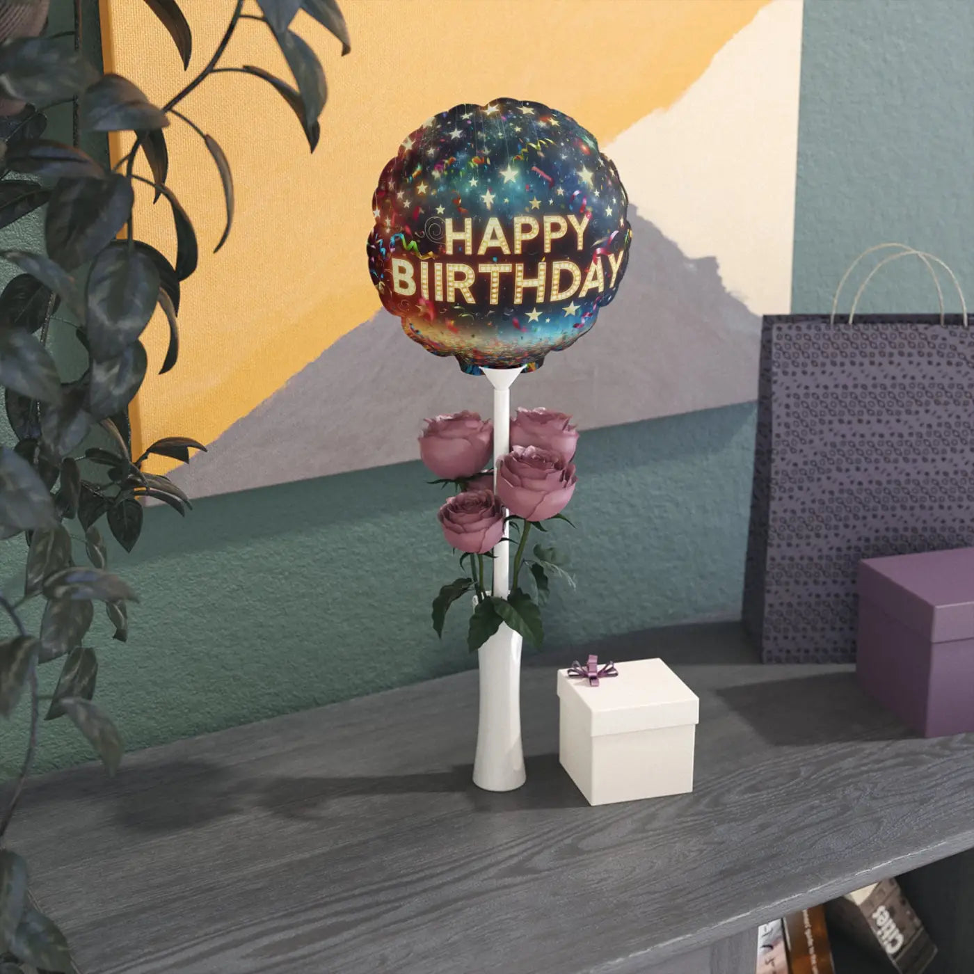 Festive Round Balloons - Happy Birthday Party Decor - DipaliZ