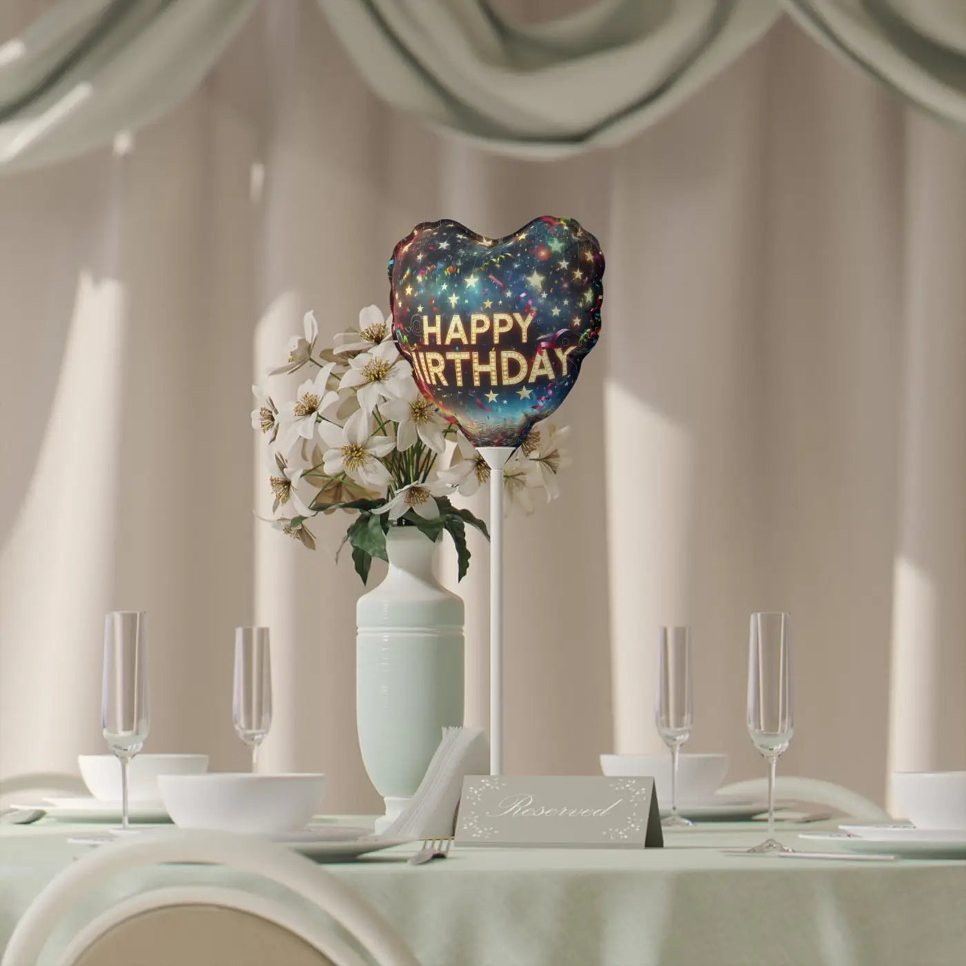 Festive Round Balloons - Happy Birthday Party Decor - DipaliZ