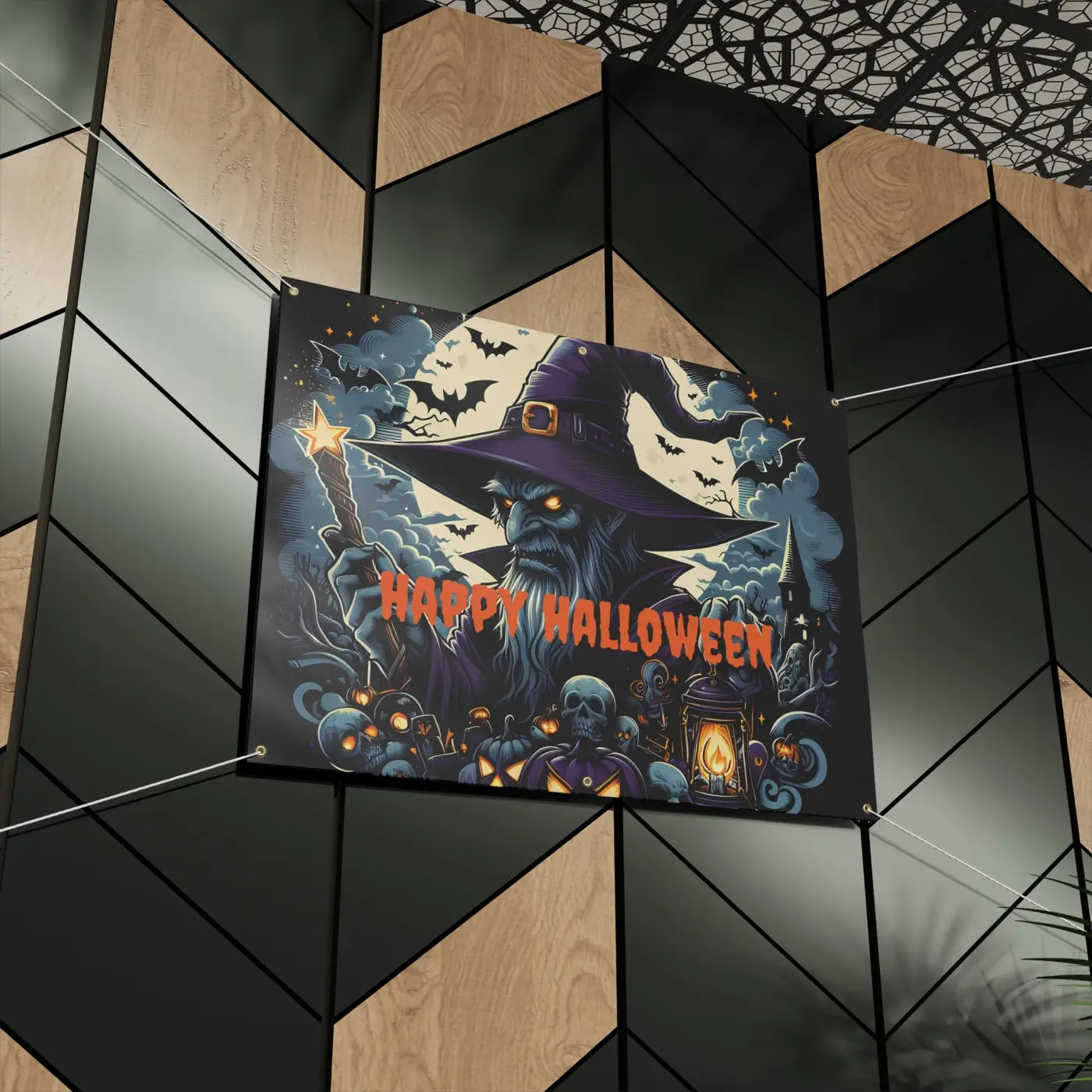 Spooky Halloween Matte Banner - 15oz Block-Out Scrim - DipaliZ