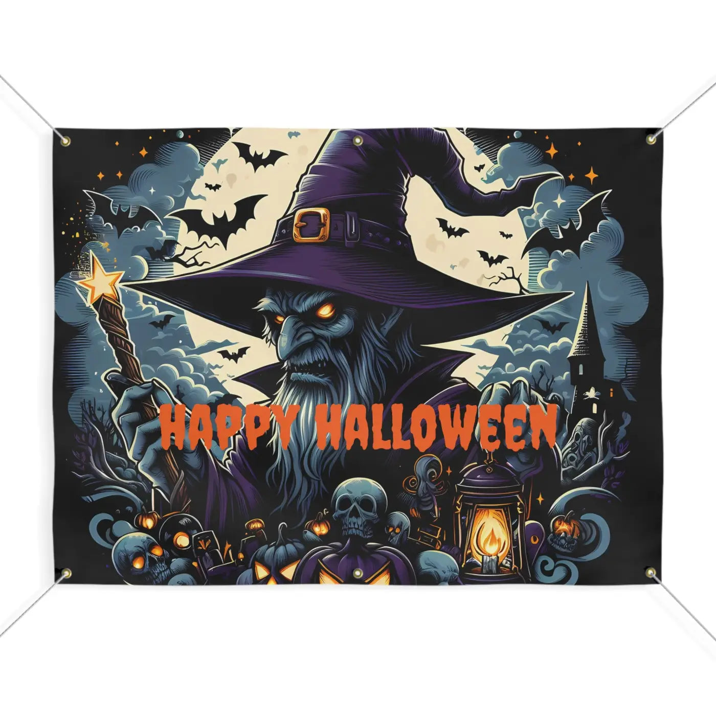 Spooky Halloween Matte Banner - 15oz Block-Out Scrim - DipaliZ