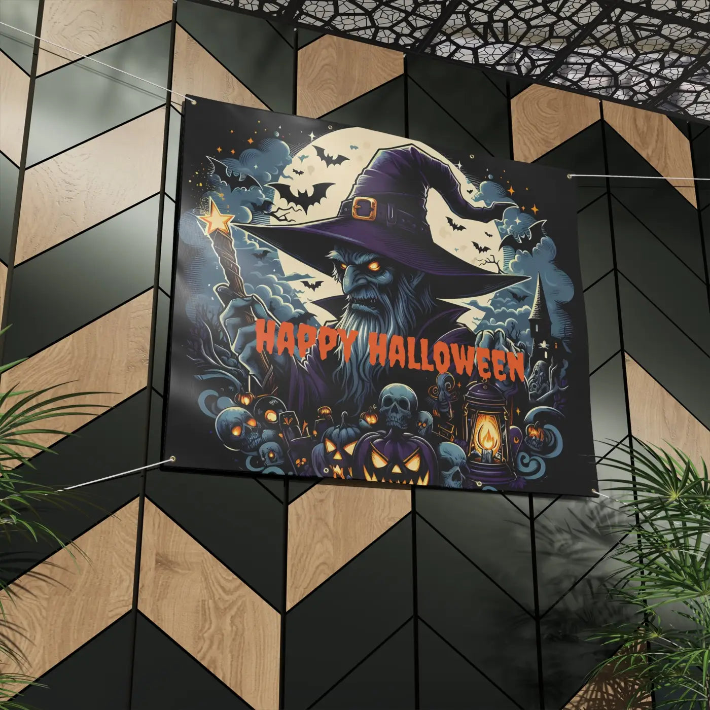 Spooky Halloween Matte Banner - 15oz Block-Out Scrim - DipaliZ