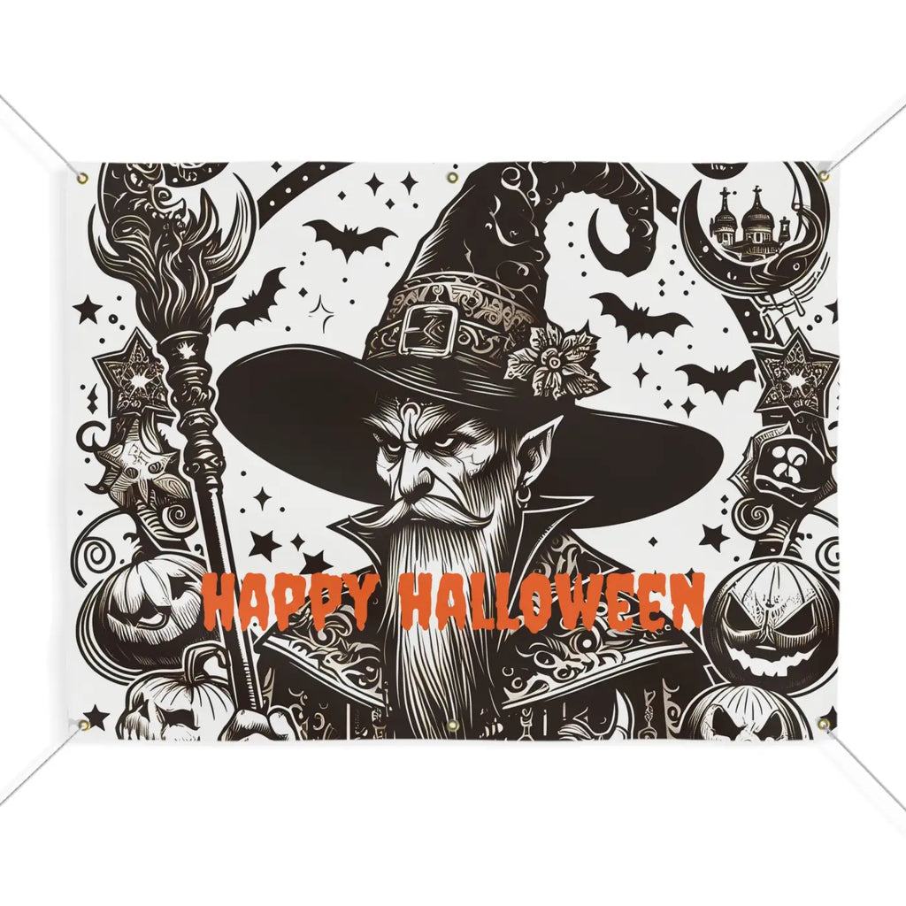 Happy Halloween Block-Out Scrim Vinyl Banner - DipaliZ