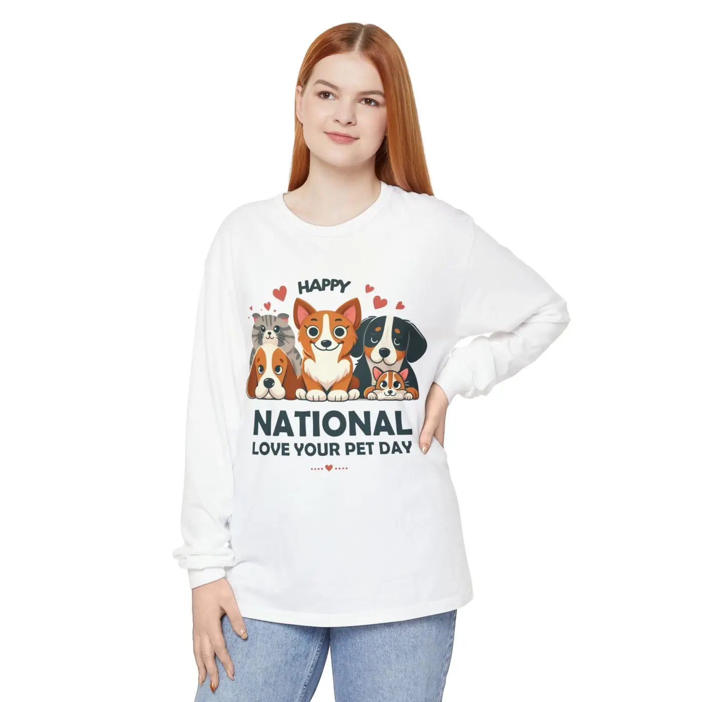 Happy National Love Pet Day Long Sleeve Tee - DipaliZ