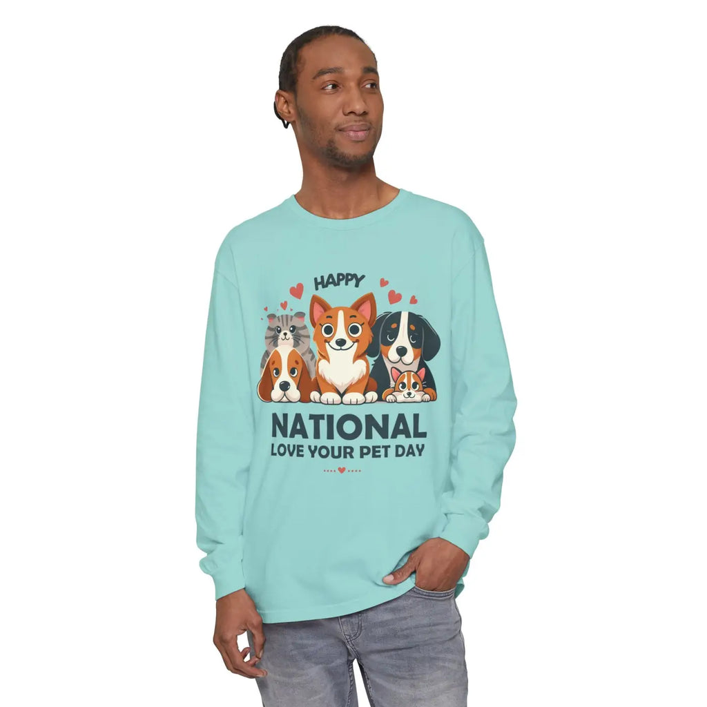 Happy National Love Pet Day Long Sleeve Tee - DipaliZ