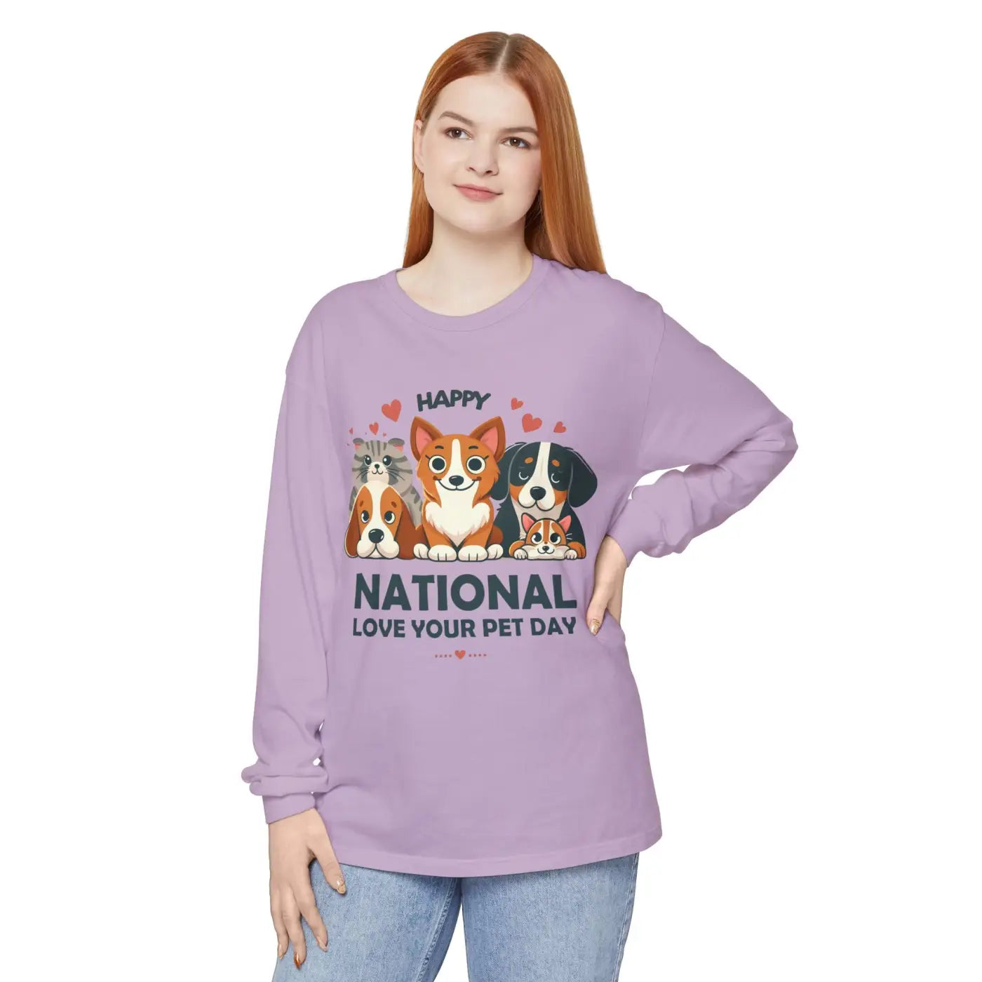 Happy National Love Pet Day Long Sleeve Tee - DipaliZ