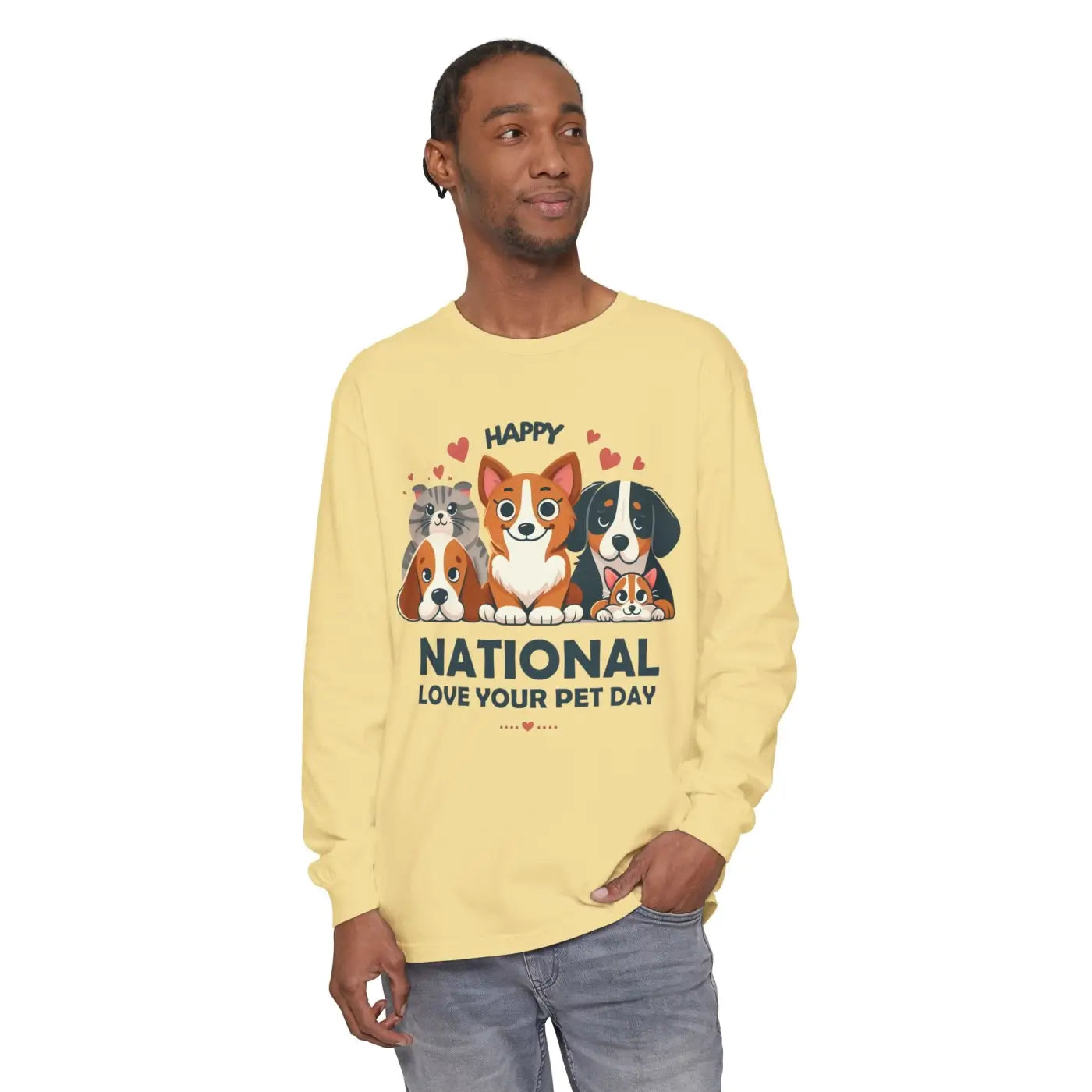 Happy National Love Pet Day Long Sleeve Tee - DipaliZ