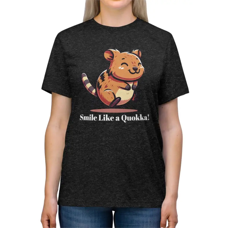 Happy Quokka Triblend Tee - Joyful Comfort Style - DipaliZ