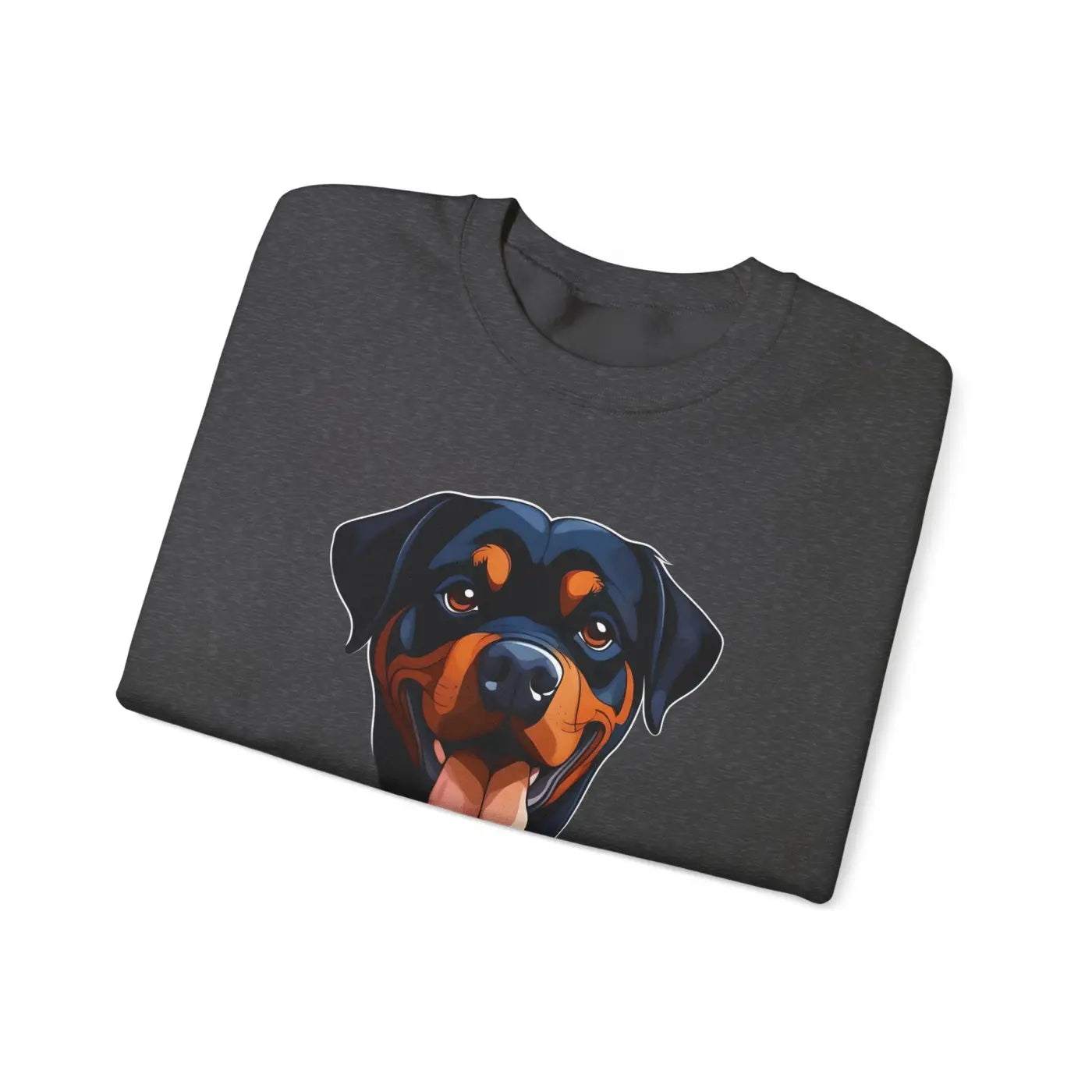 Happy Rottweiler Unisex Heavy Blend Crewneck Sweatshirt - DipaliZ