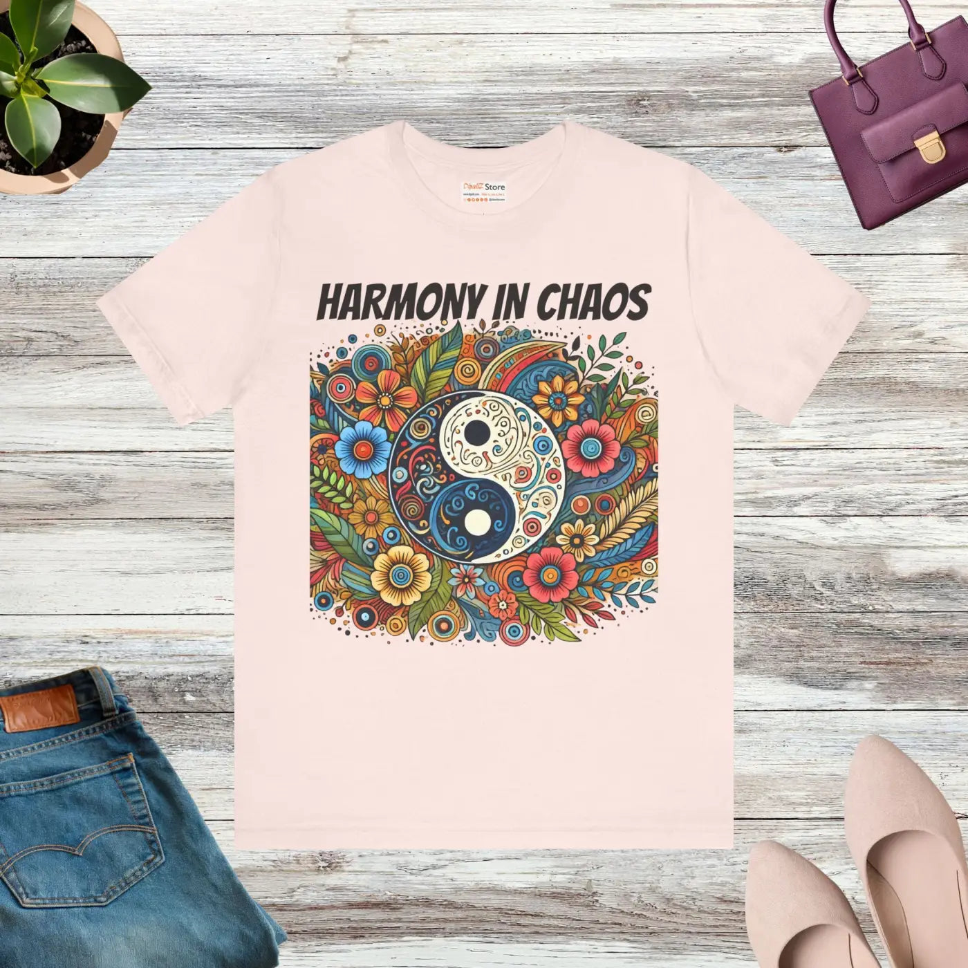 Yin Yang Harmony Unisex Jersey Short Sleeve Tee - DipaliZ