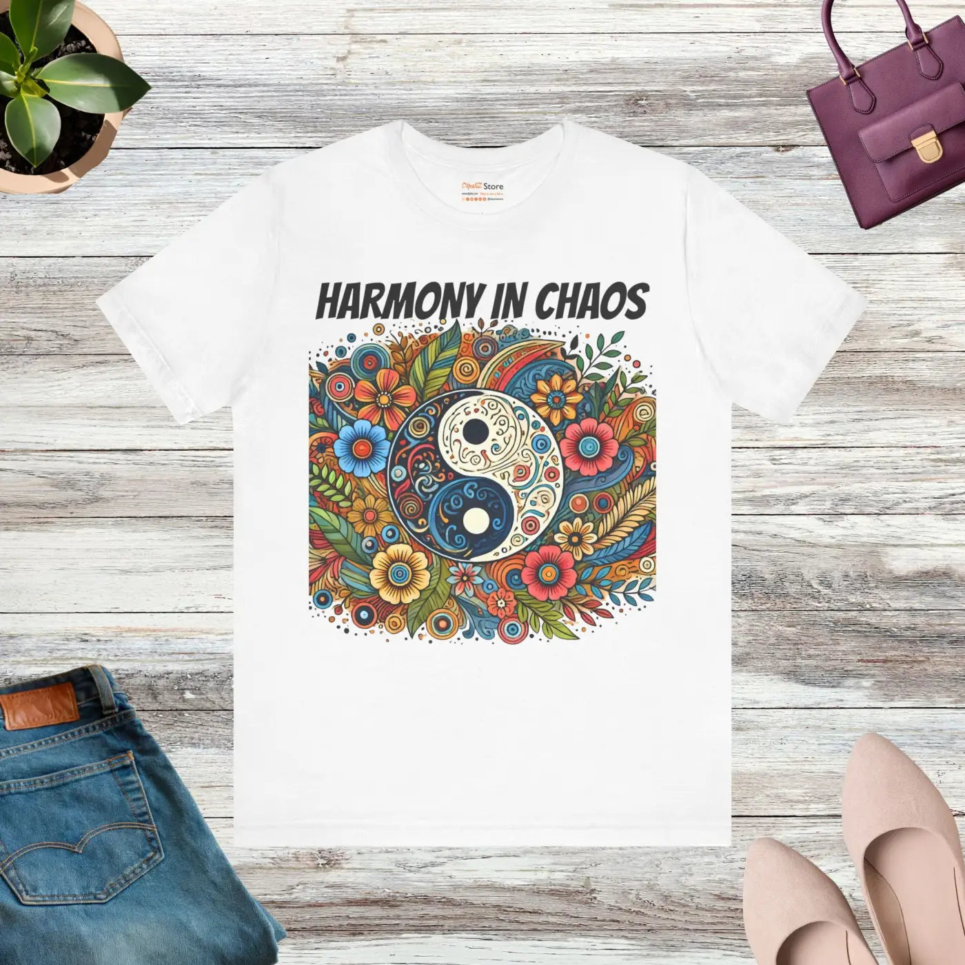 Yin Yang Harmony Unisex Jersey Short Sleeve Tee - DipaliZ