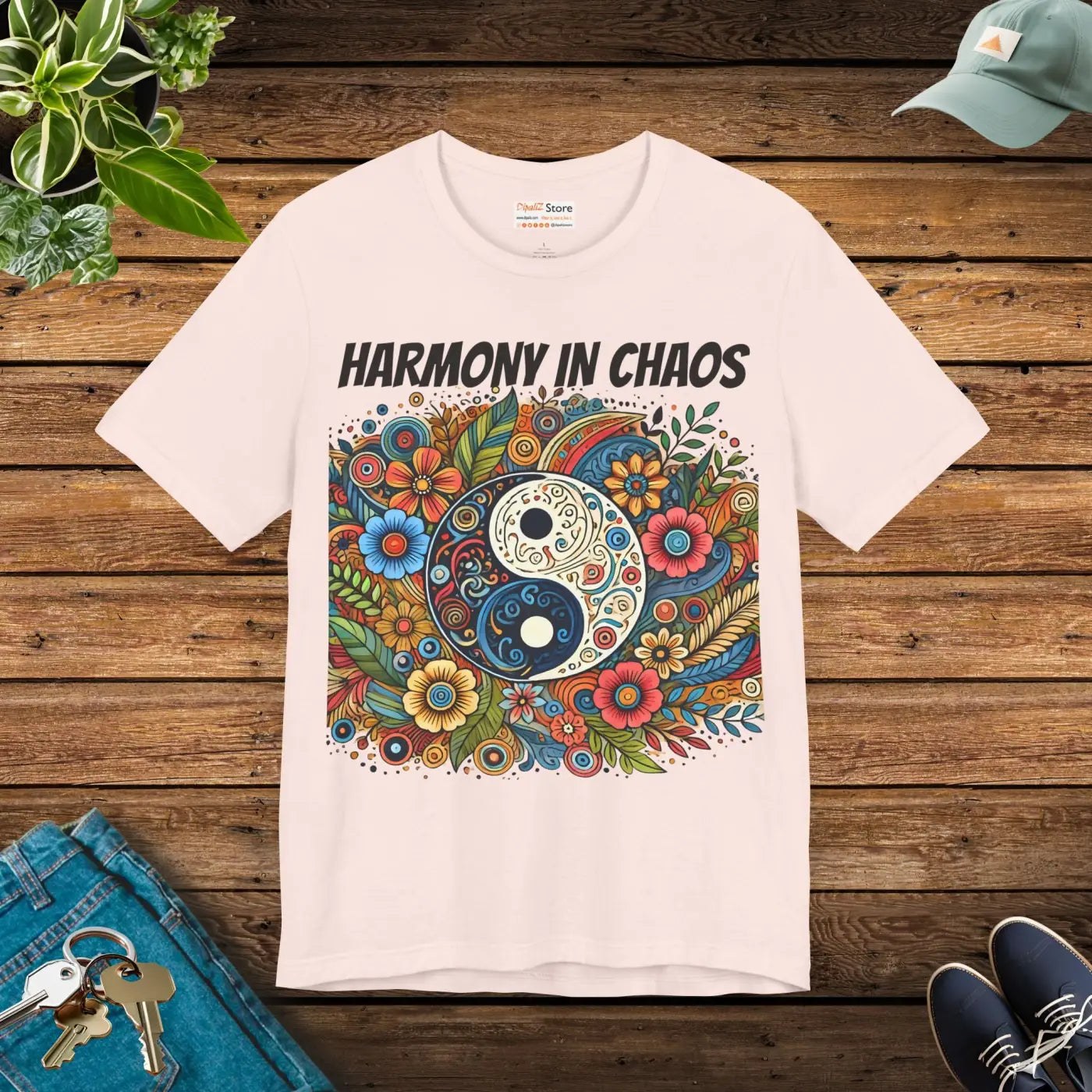 Yin Yang Harmony Unisex Jersey Short Sleeve Tee - DipaliZ