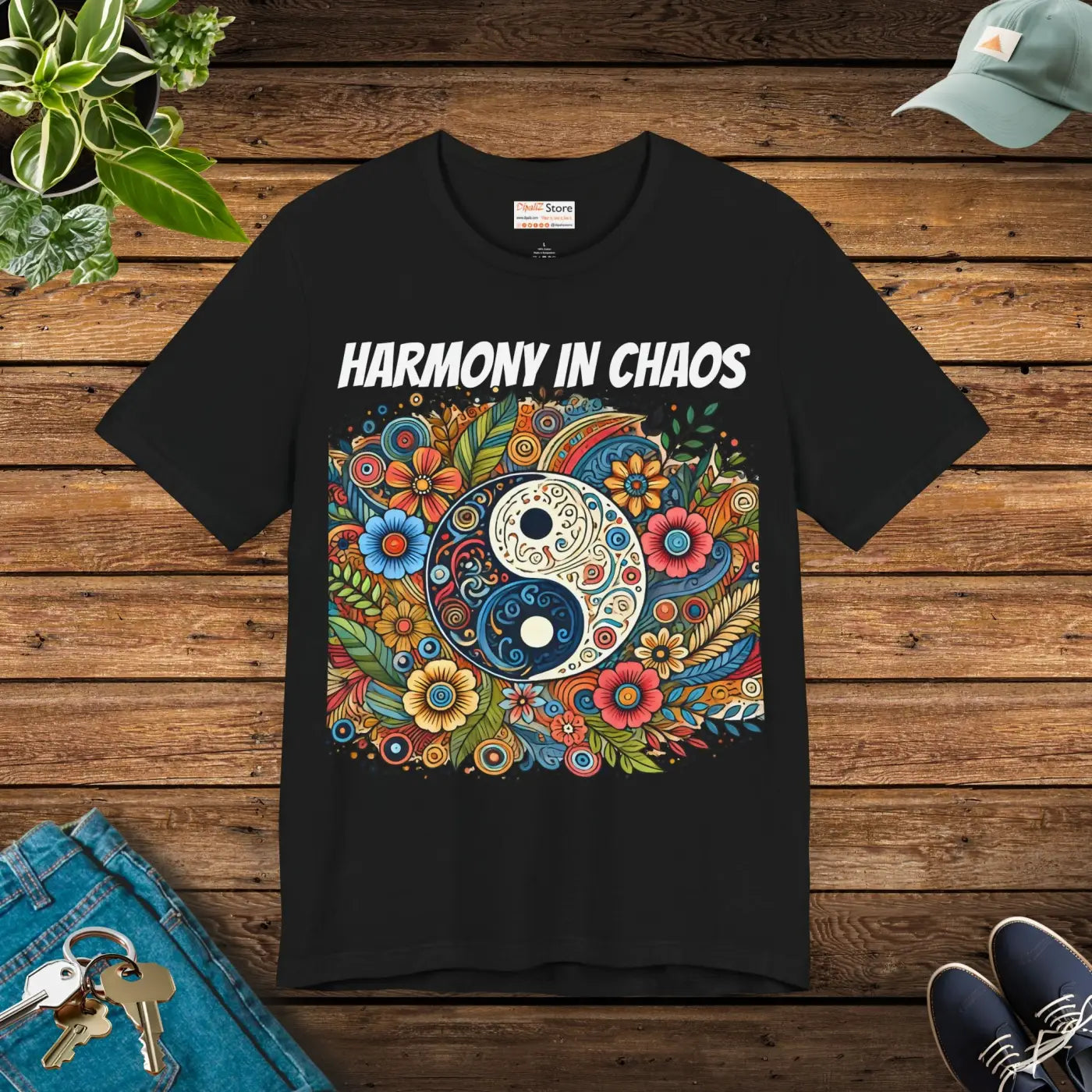 Yin Yang Harmony Unisex Jersey Short Sleeve Tee - DipaliZ