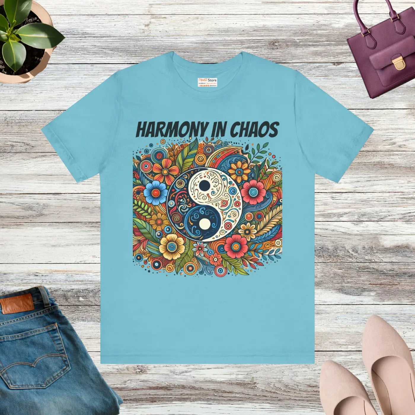 Yin Yang Harmony Unisex Jersey Short Sleeve Tee - DipaliZ