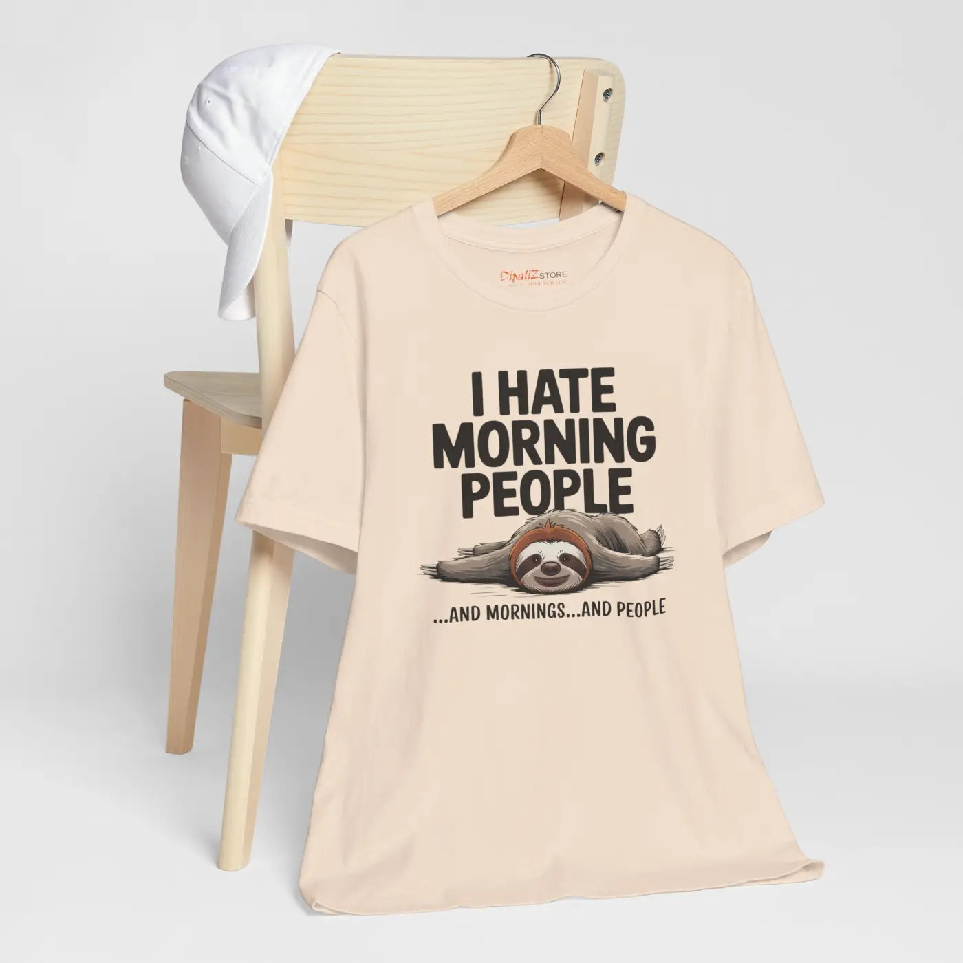 Hate Morning People Sloth Unisex Jersey Short Sleeve Tee - DipaliZ