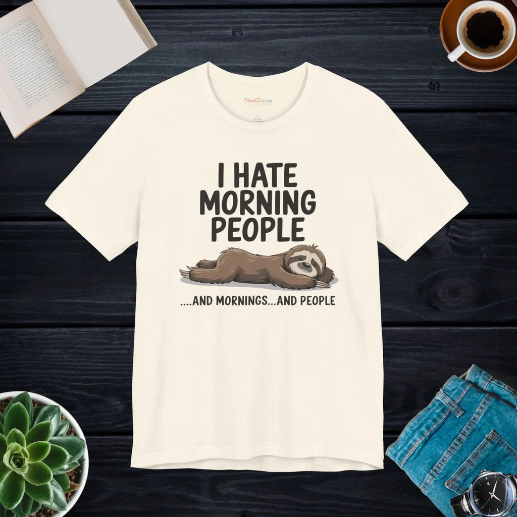 Hate Morning People Unisex Jersey Short Sleeve Tee - DipaliZ