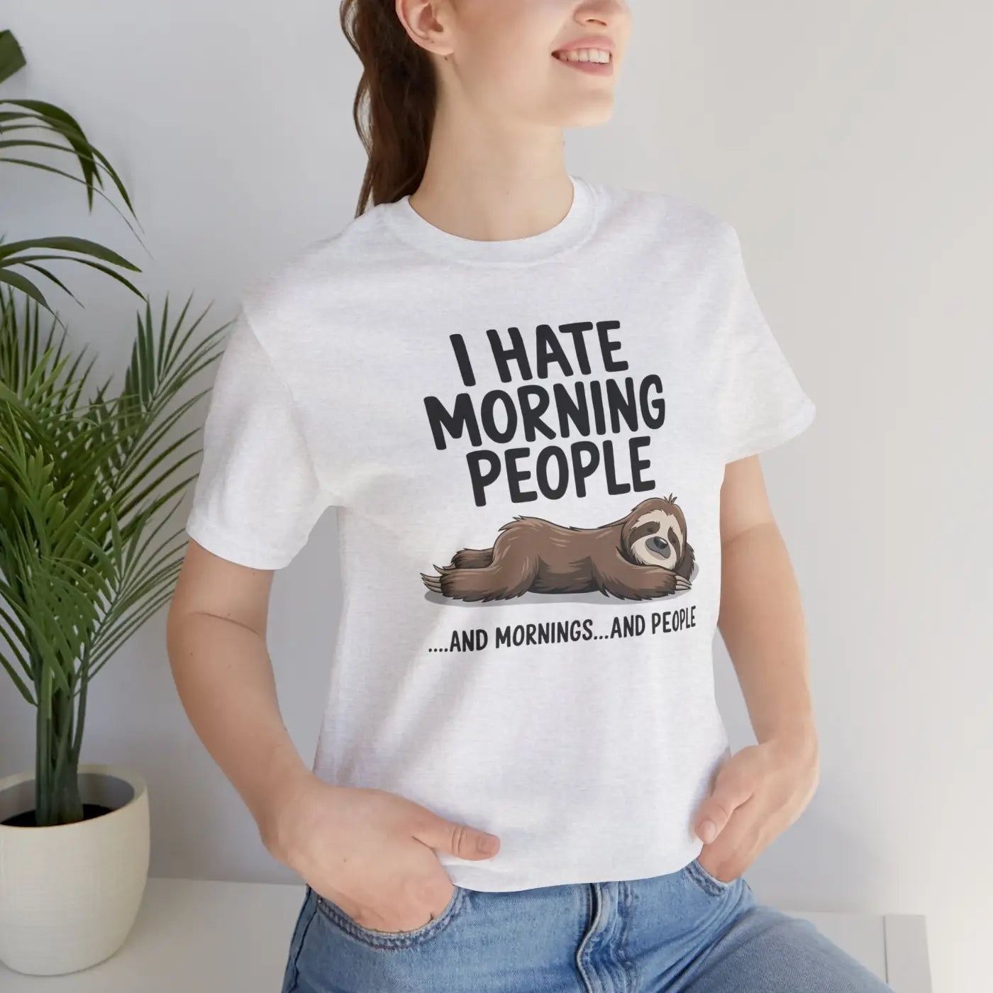Hate Morning People Unisex Jersey Short Sleeve Tee - DipaliZ