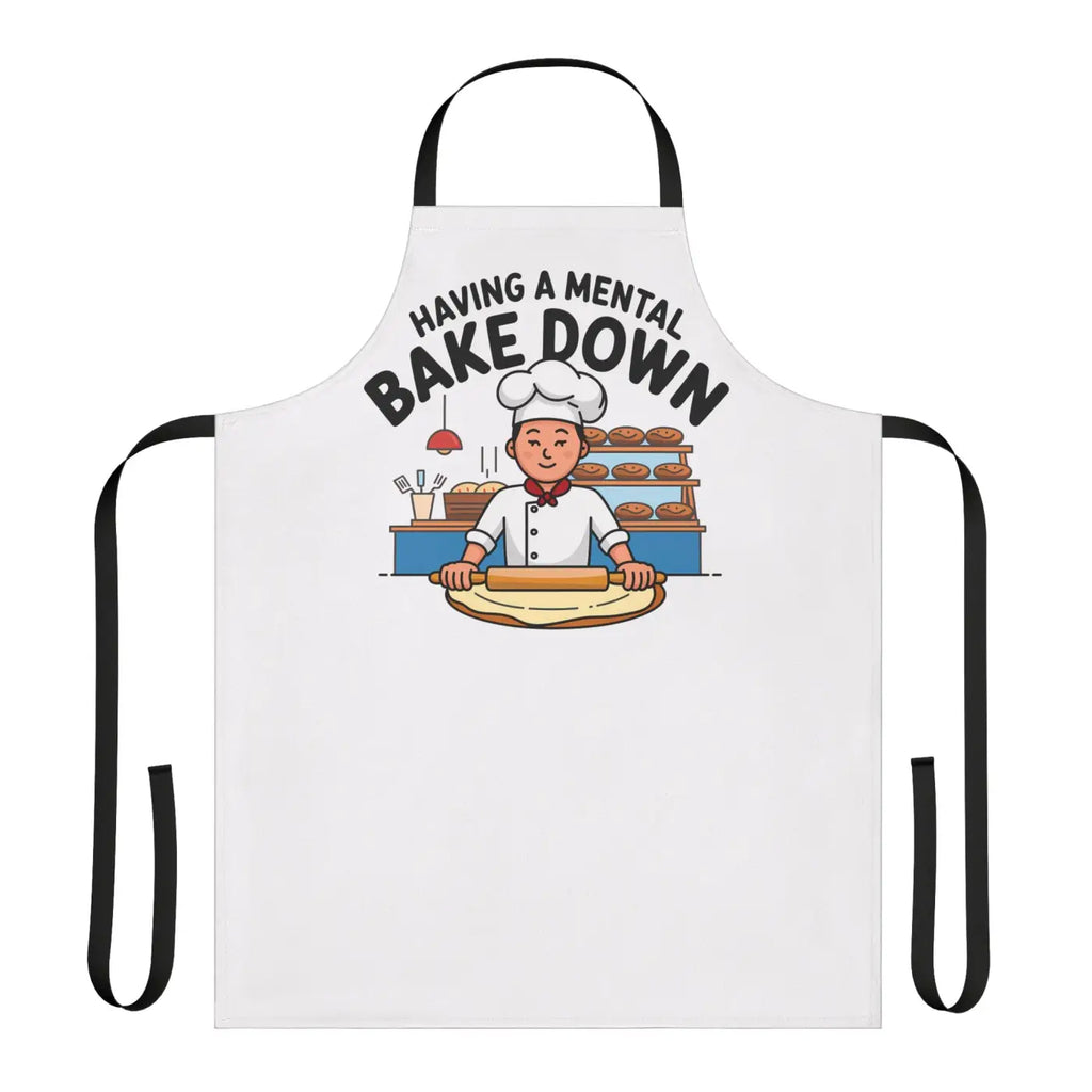 Colorful Mental Bake Apron - Tie-Back Closure Kitchen Style - DipaliZ