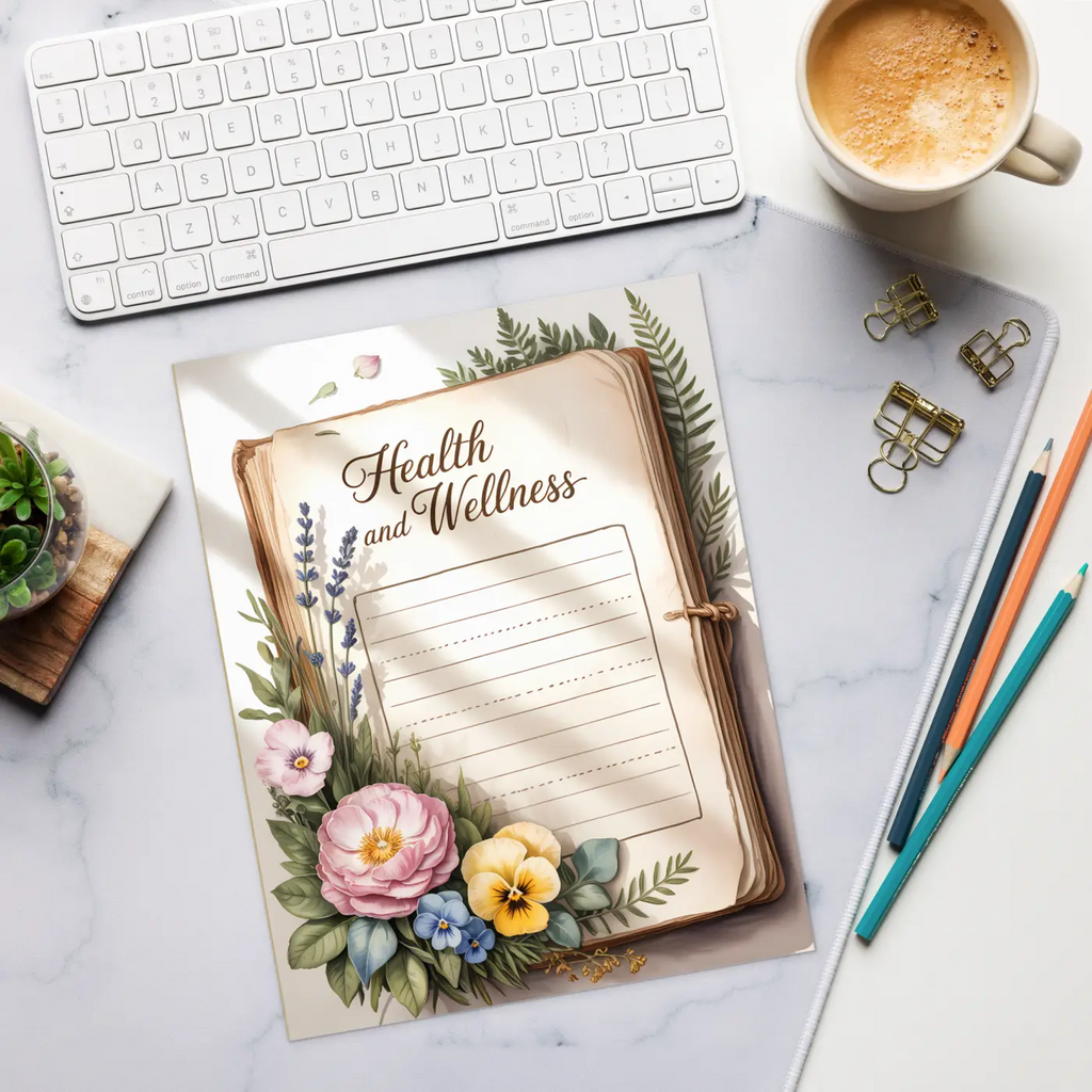 Wellness Journal Notepad - Tear-Away Pages with Magnetic Backing - DipaliZ