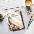 Wellness Journal Notepad - Tear-Away Pages with Magnetic Backing - DipaliZ