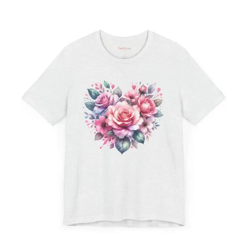 Cozy Hearts and Roses Jersey Short Sleeve Tee - Cotton - DipaliZ