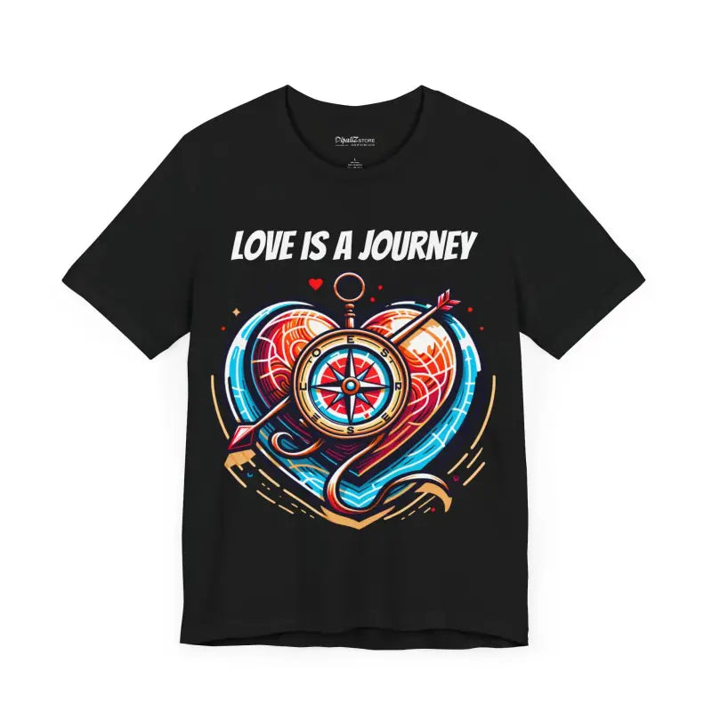 Heart Compass Short Sleeve Tee - Love Is A Journey - DipaliZ