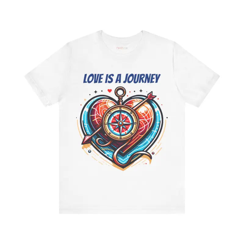 Heart Compass Short Sleeve Tee - Love Is A Journey - DipaliZ