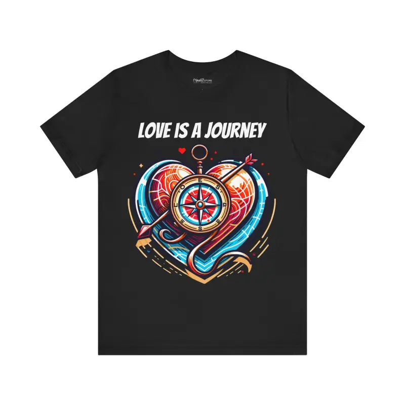 Heart Compass Short Sleeve Tee - Love Is A Journey - DipaliZ