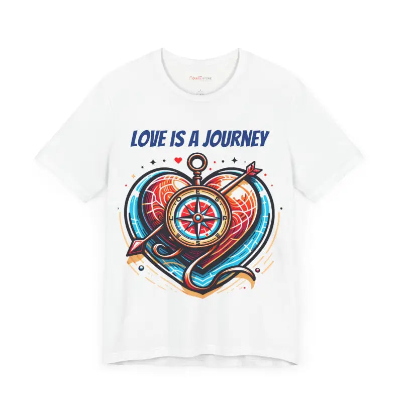 Heart Compass Short Sleeve Tee - Love Is A Journey - DipaliZ