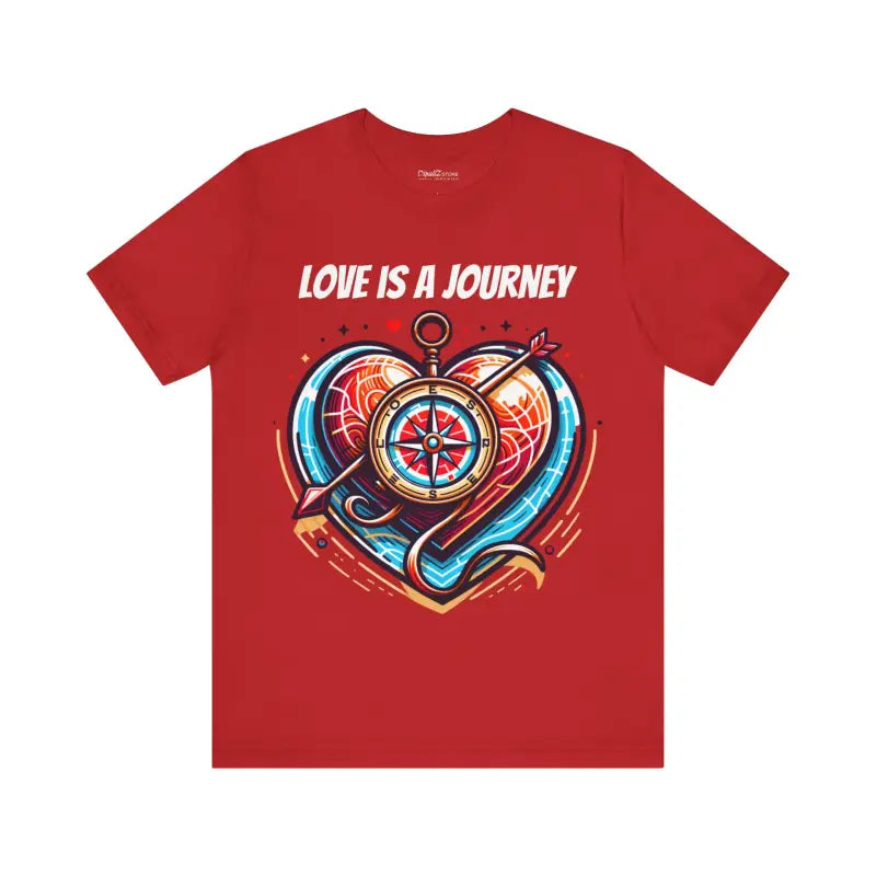 Heart Compass Short Sleeve Tee - Love Is A Journey - DipaliZ